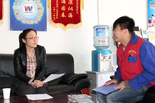 成都万通汽修学校学生参加企业面试