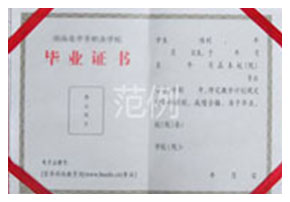 大专毕业证书样本正面